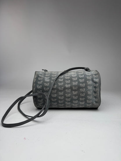 Vintage Bottega Veneta Suede Monogram Bag Grey