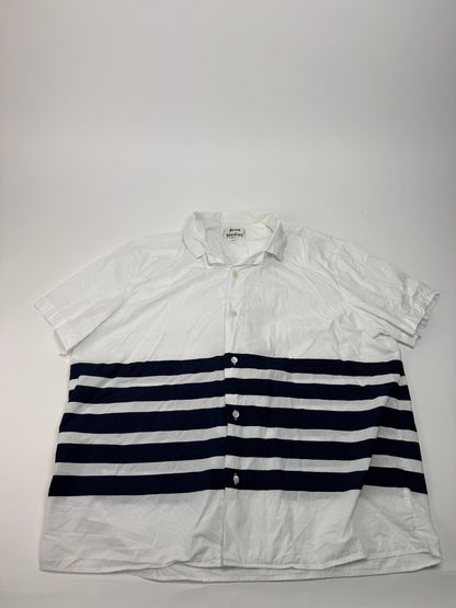 Acne Studios Summer Shirt White Navy Striped 52/L