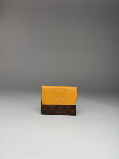 Vintage Celine Paris Monogram Leather Card Holder