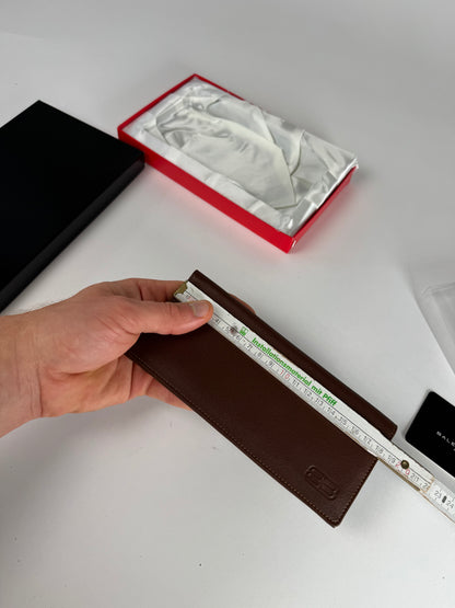 Vintage Balenciaga Leather Card Holder / ID Holder Brown New