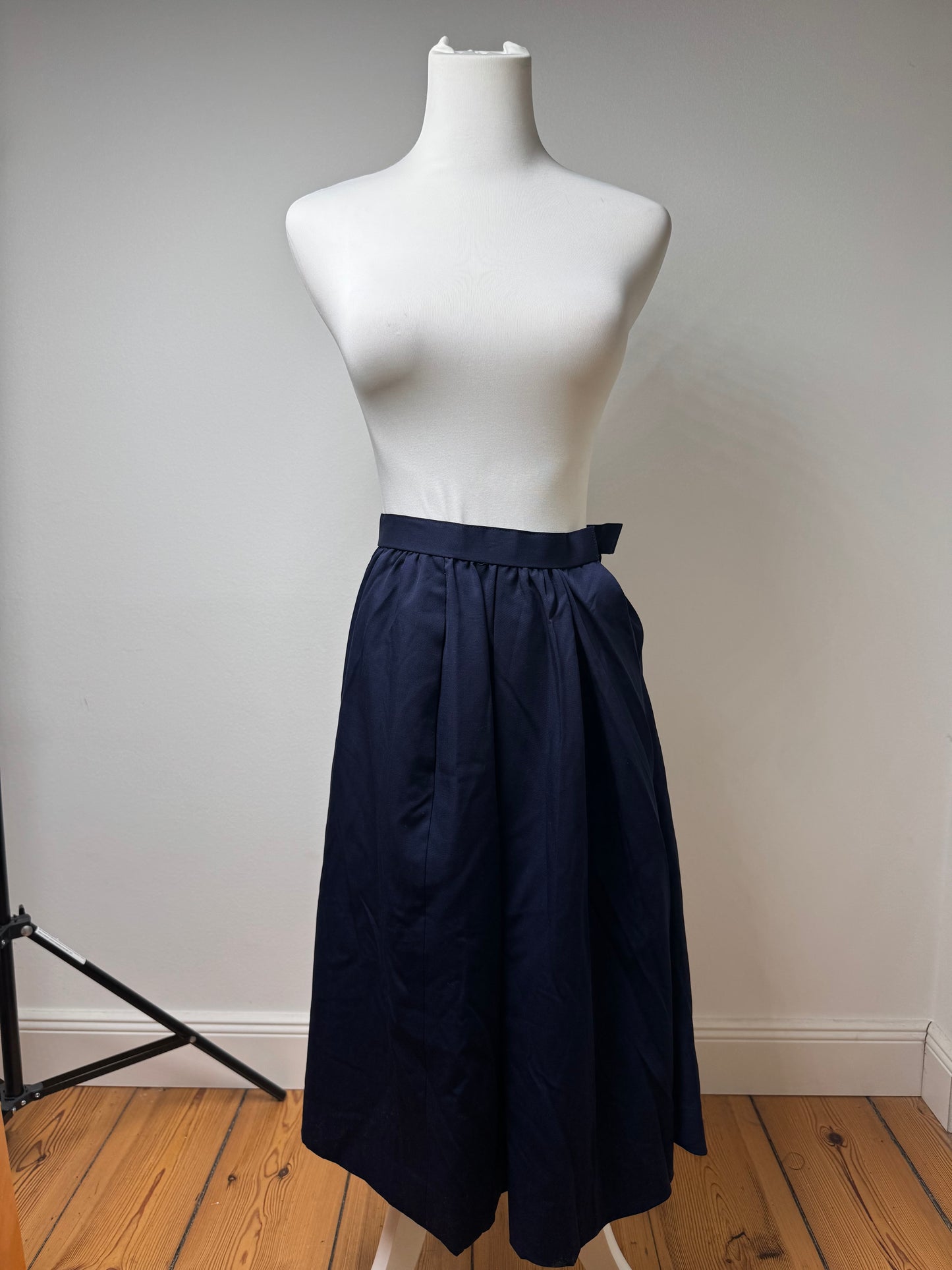 Vintage Dior Wool Skirt Navy M