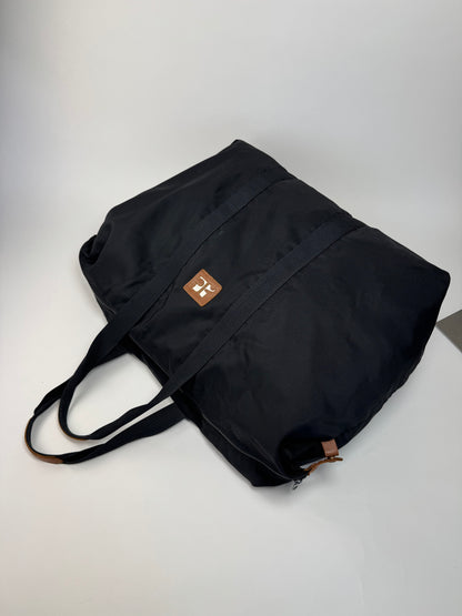 Vintage Courreges Paris Weekender Travel Bag Black Brown