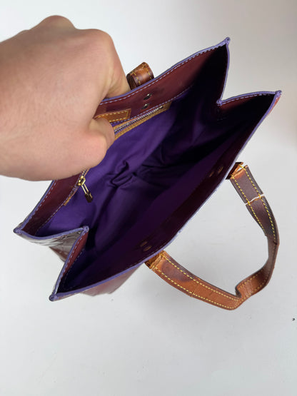 Vintage Louis Vuitton Vernis Leather Shopper Bag Purple