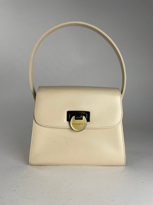 Vintage Givenchy Antigona Leather Bag beige