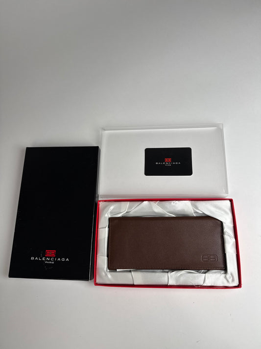 Vintage Balenciaga Leather Card Holder / ID Holder Brown New