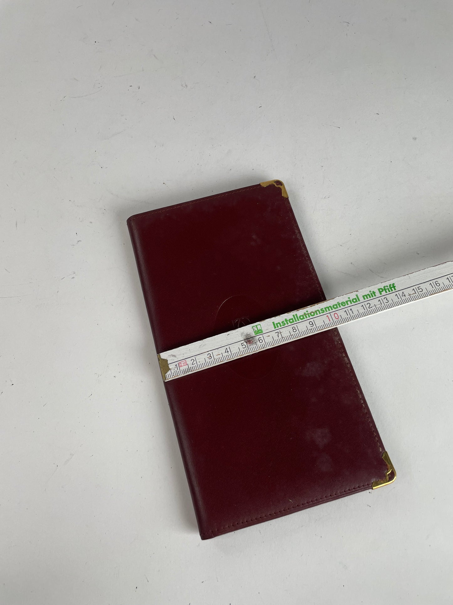 Vintage Cartier Leather ID Holder Burgundy