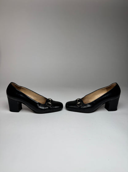 Vintage Gucci Patent Leather Pumps 37C black