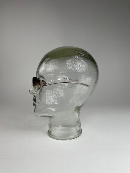 Vintage Loewe Madrid Frameless Sunglasses purple silver