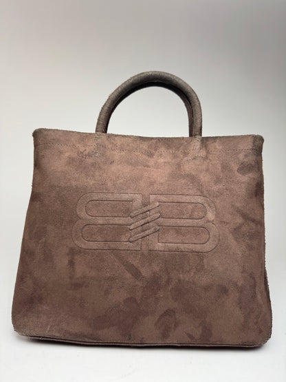 Vintage Balenciaga Suede Bag Brown