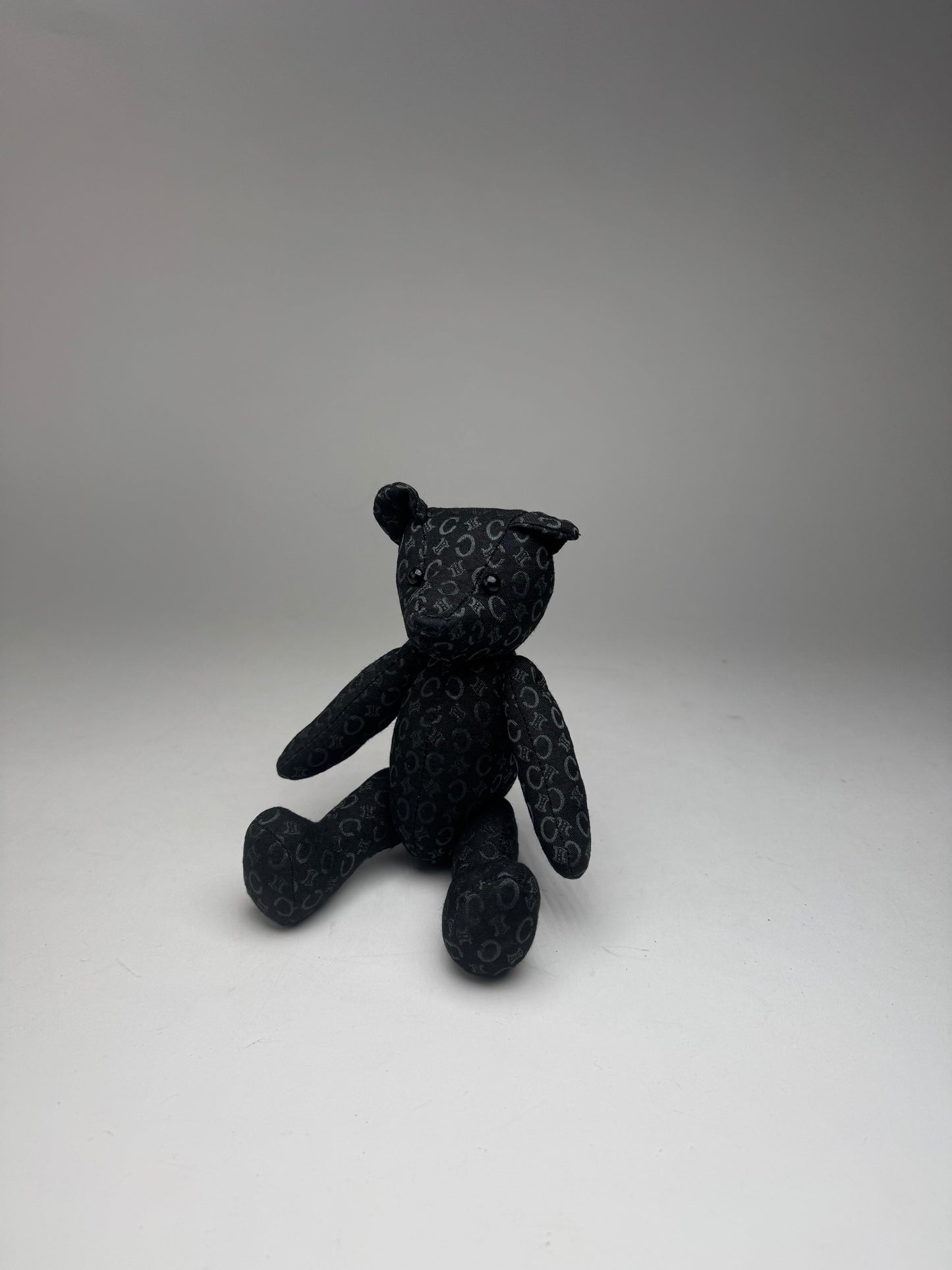Vintage Celine Paris Canvas Monogramm Teddy Bear black