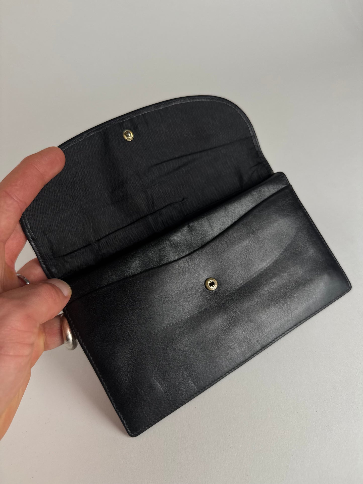Vintage Givenchy GV3 Leather Clutch Black