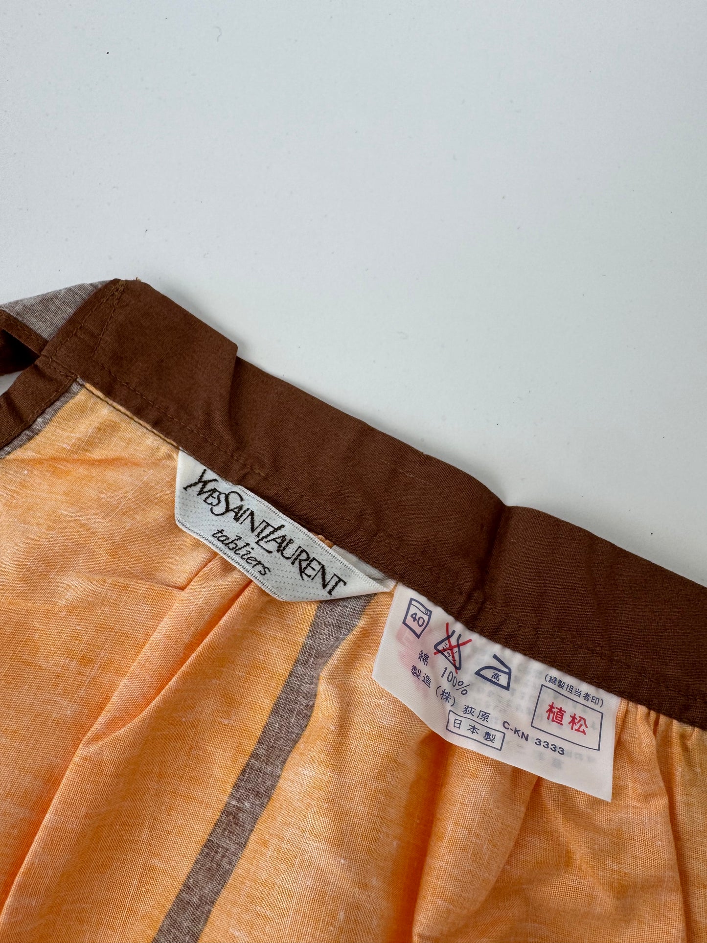 Vintage Yves Saint Laurent Skirt Black Yellow