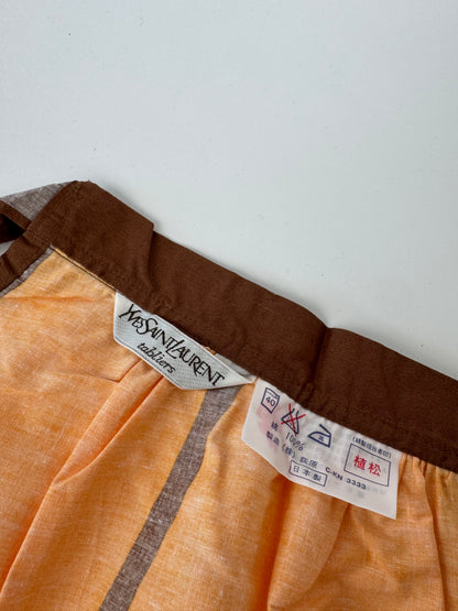 Vintage Yves Saint Laurent Skirt Black Yellow