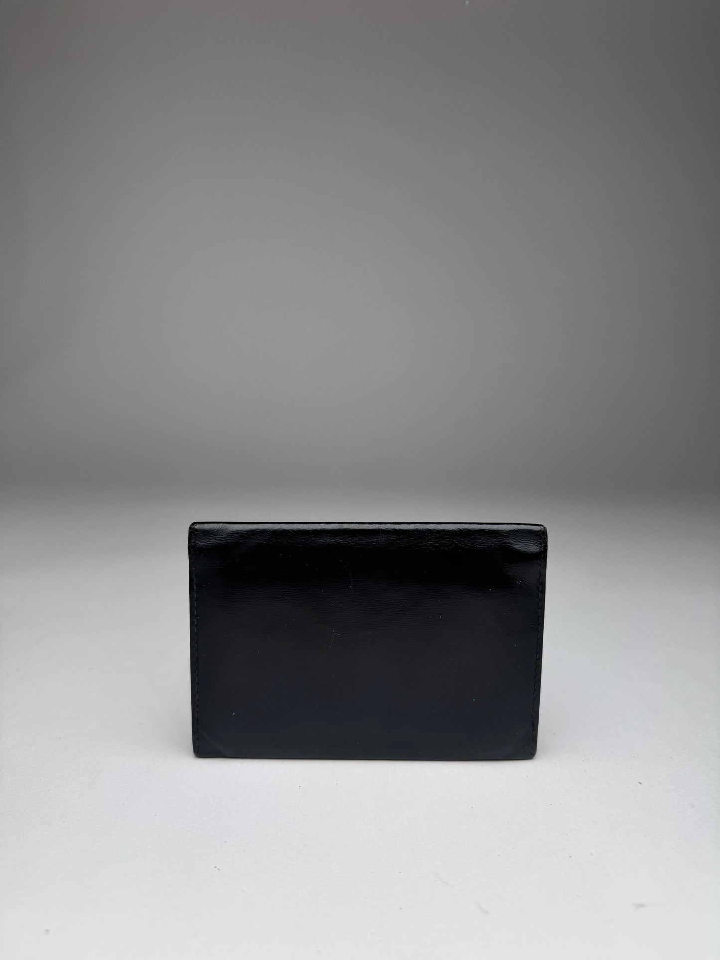 Vintage Cartier Patent Leather Card Holder Black
