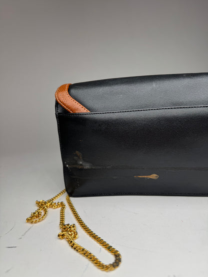 Vintage Givenchy 4G Leather Bag Black Brown