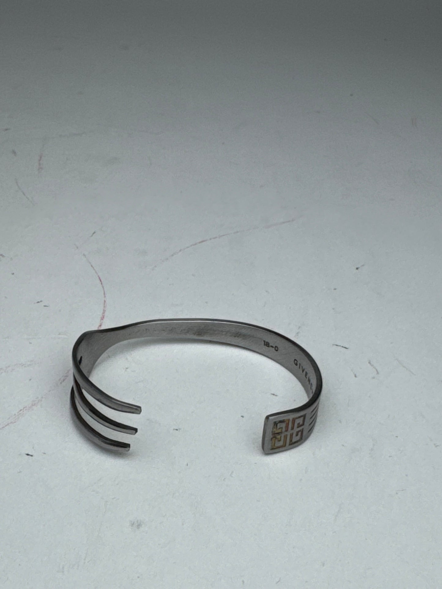 Vintage  Givenchy Steel Fork bracelet silver