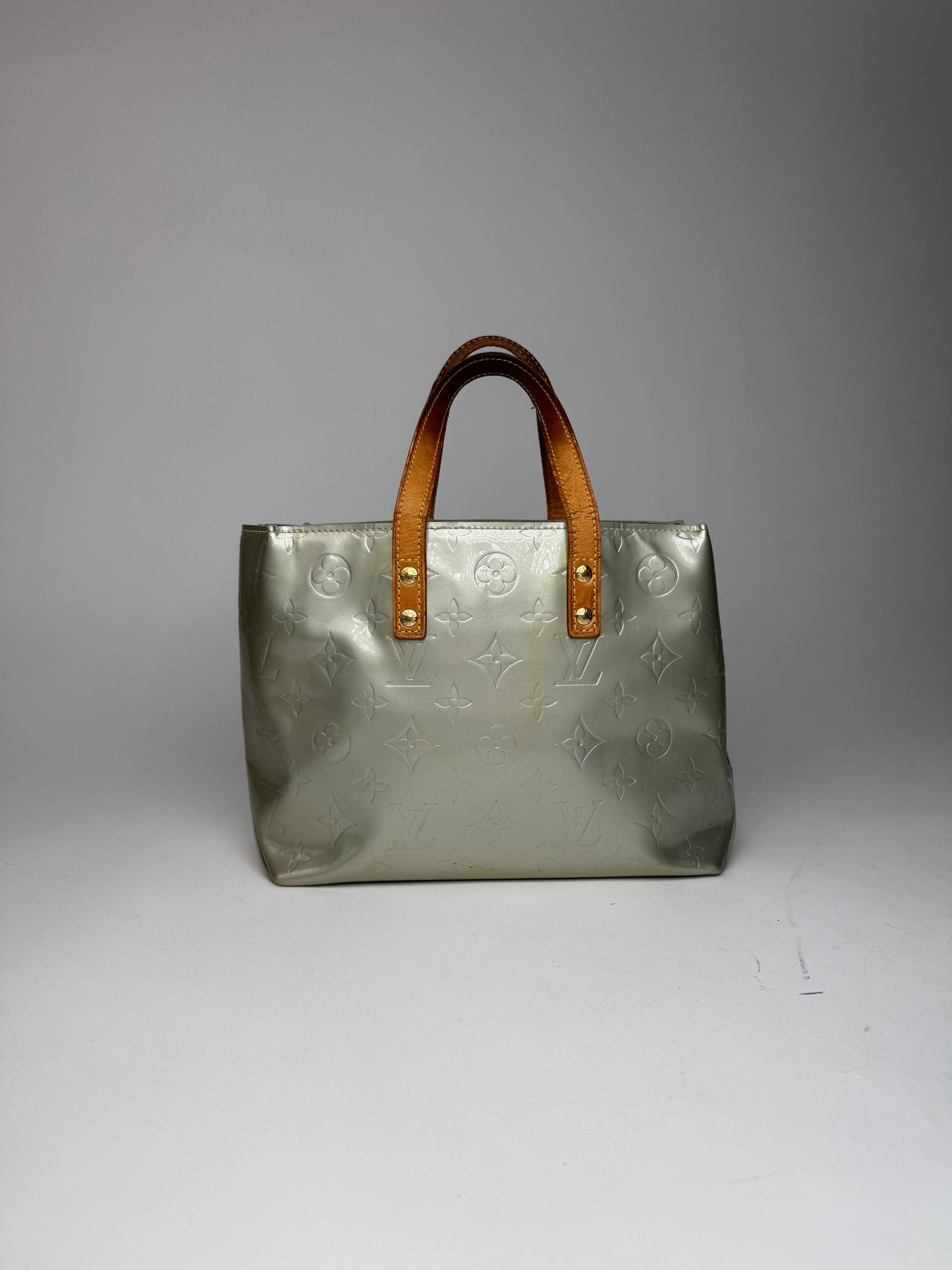 Vintage Louis Vuitton Vernis Leather Shopper Bag Blue Silver