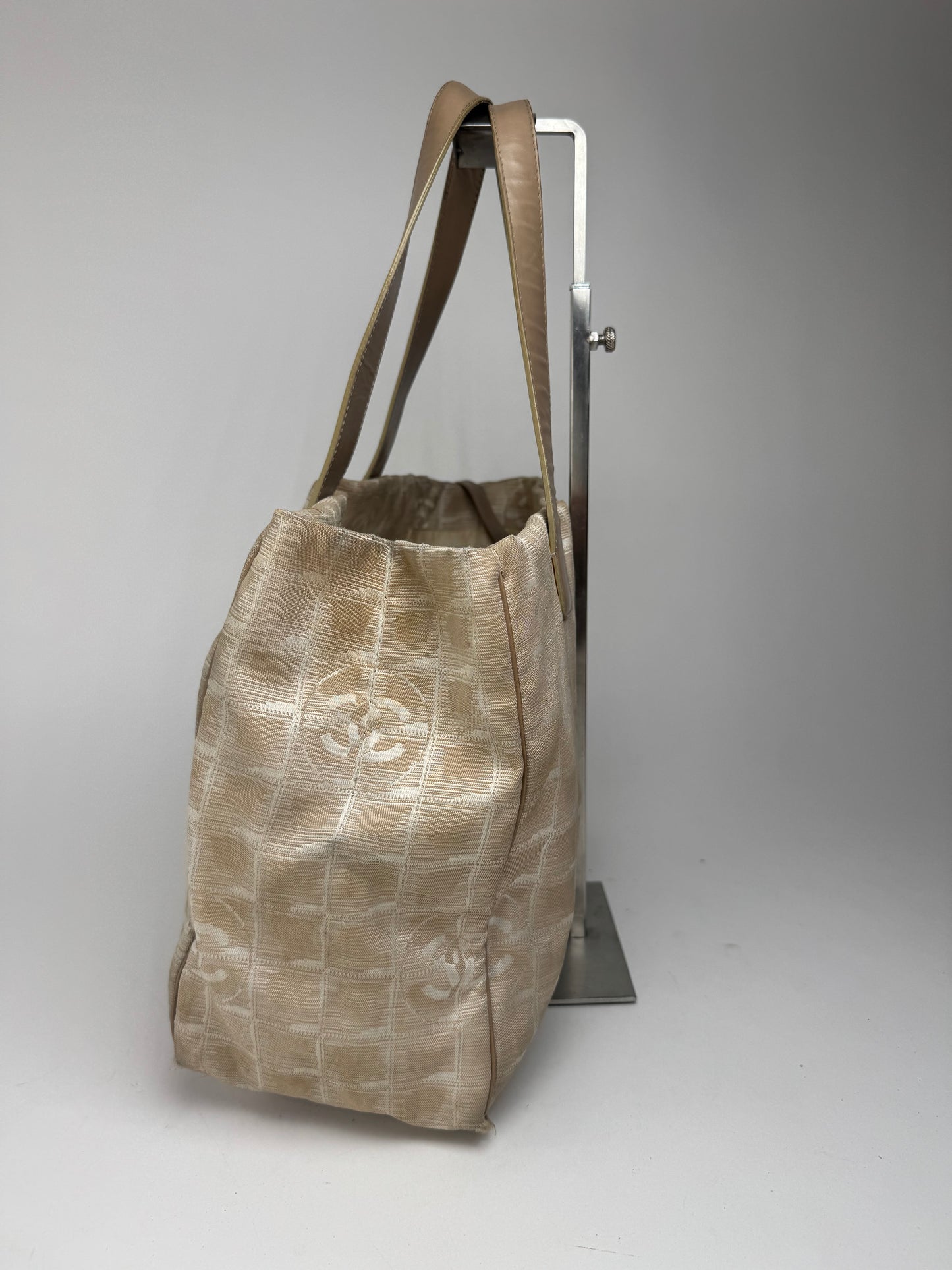 Vintage Chanel Canvas Monogramm Shopper beige