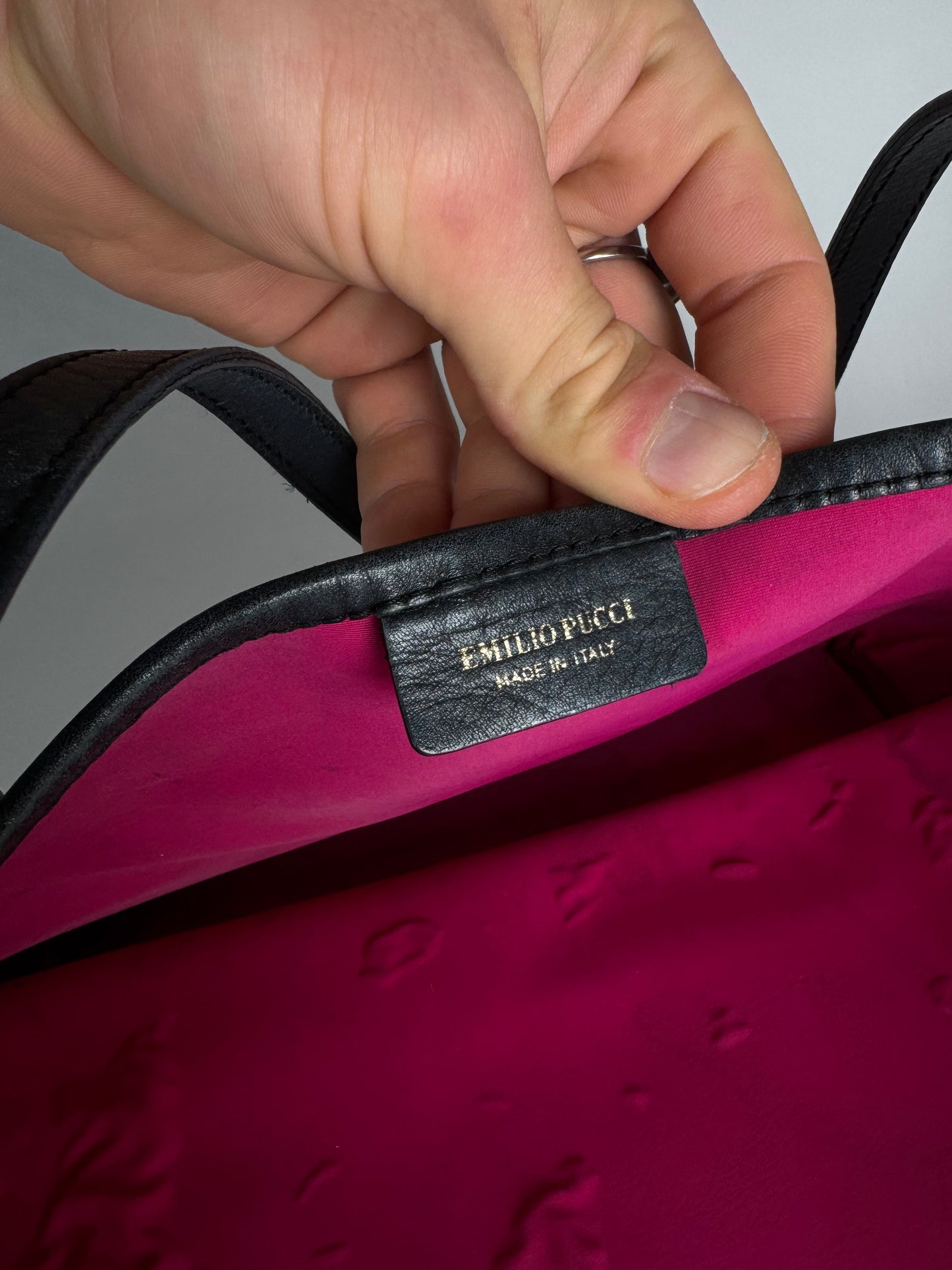 Vintage Emilio Pucci Leather Shopper