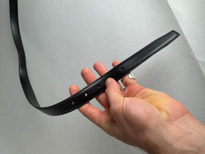 Vintage Celine Paris Leather Belt Black