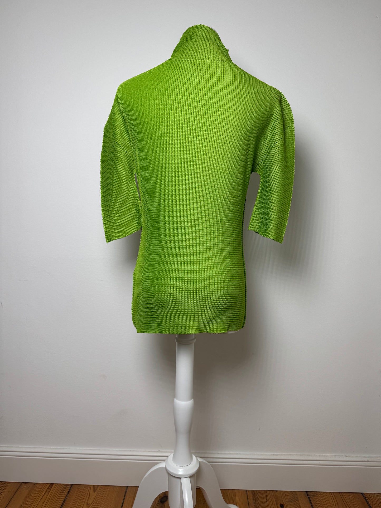 Vintage Issey Miyake Pleated Turtleneck Sweater 38/M Green