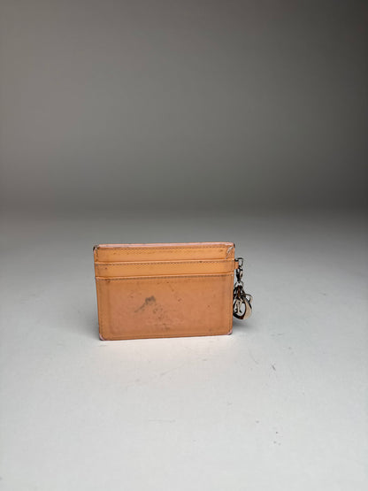 Vintage Dior Patent Leather Card Holder Peach-Orange