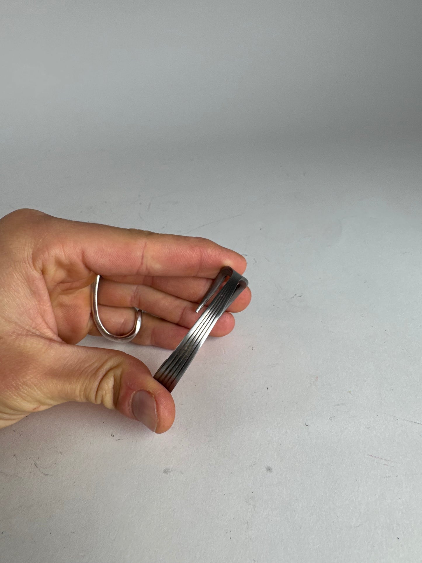 Vintage  Givenchy Steel Fork bracelet silver