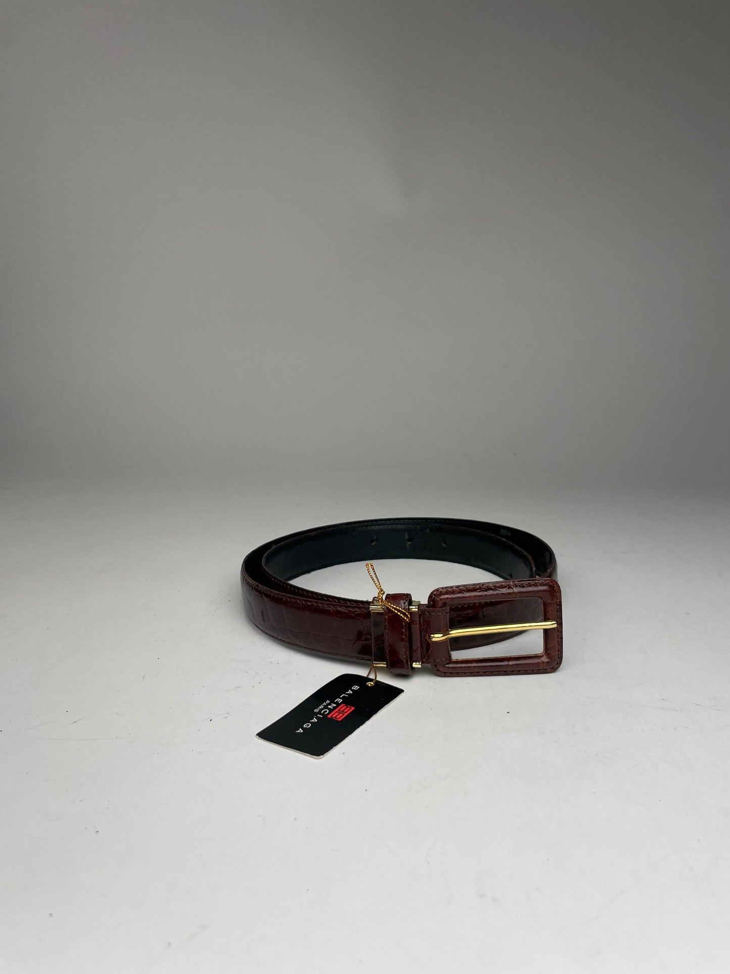 Vintage Balenciaga Leather Belt Purple Black