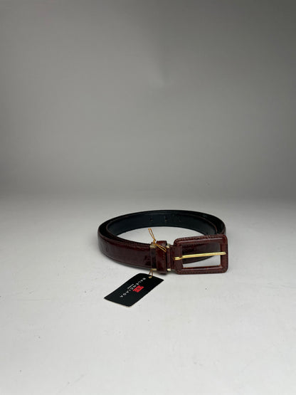 Vintage Balenciaga Leather Belt Purple Black