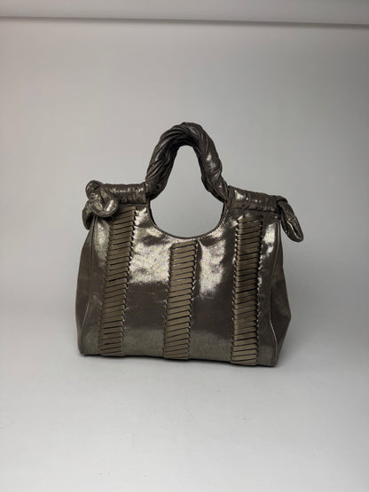 Vintage Giorgio Armani Leather Bag Silver