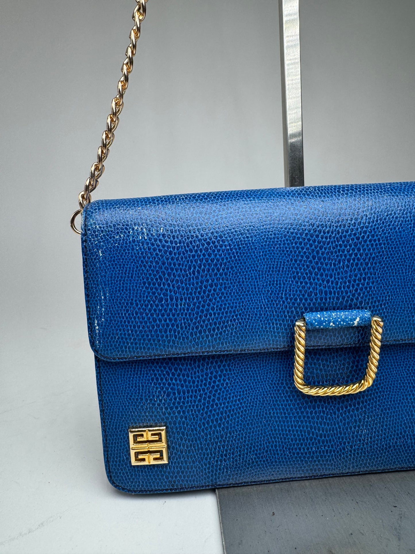 Vintage Givenchy 4G leather Bag Blue