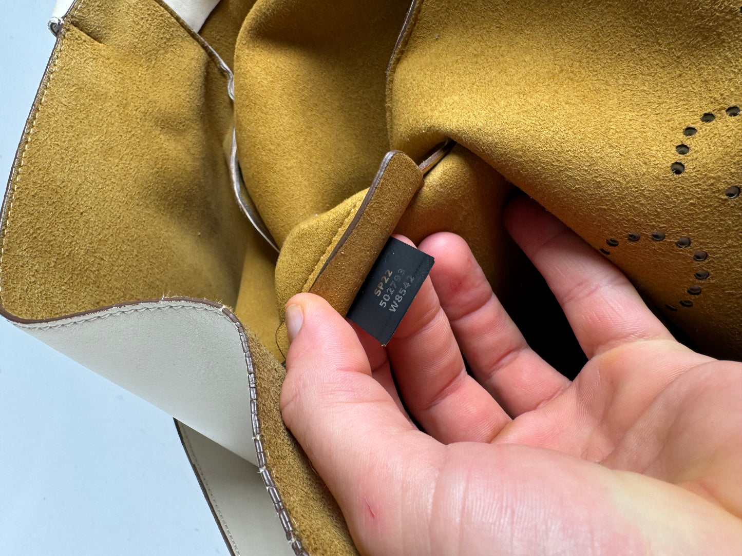 Vintage Stella Mc Cartney Vegan Leather Logo Shopper Bag Beige