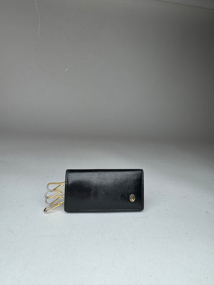 Vintage Cartier Patent Leather Key Holder Black