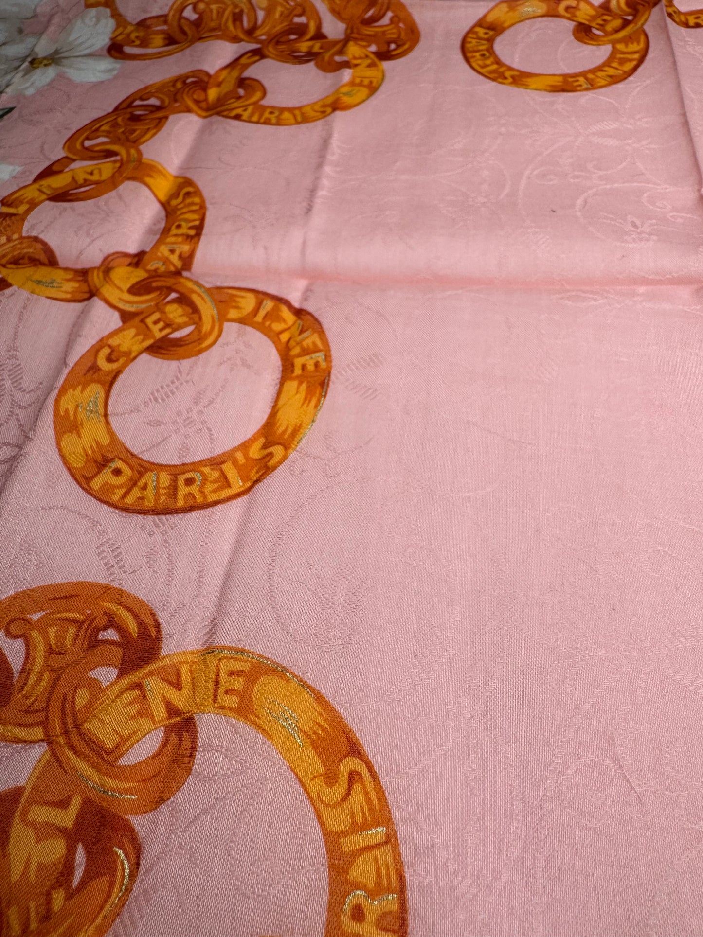 Vintage Celine Paris Silk/Canvas Scarf