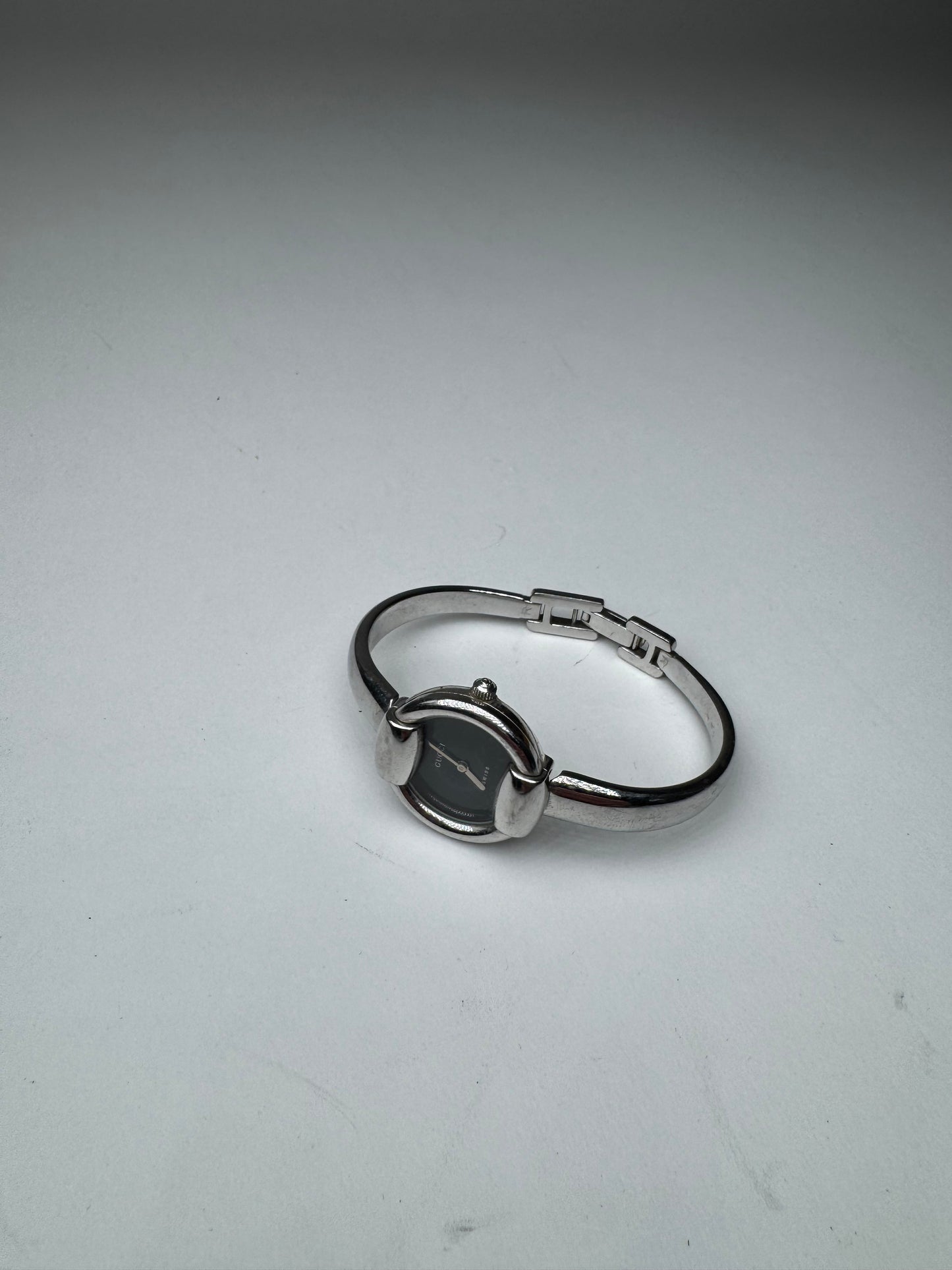 Vintage Gucci Horsebit Steel Watch Silver