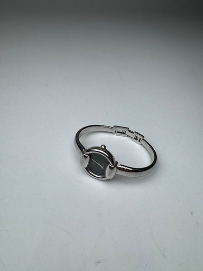 Vintage Gucci Horsebit Steel Watch Silver
