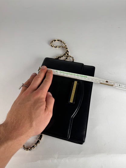 Vintage Givenchy Whip Bag Leather Black