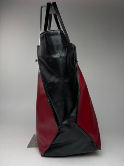 Vintage Marni Leather Shopper Black Red