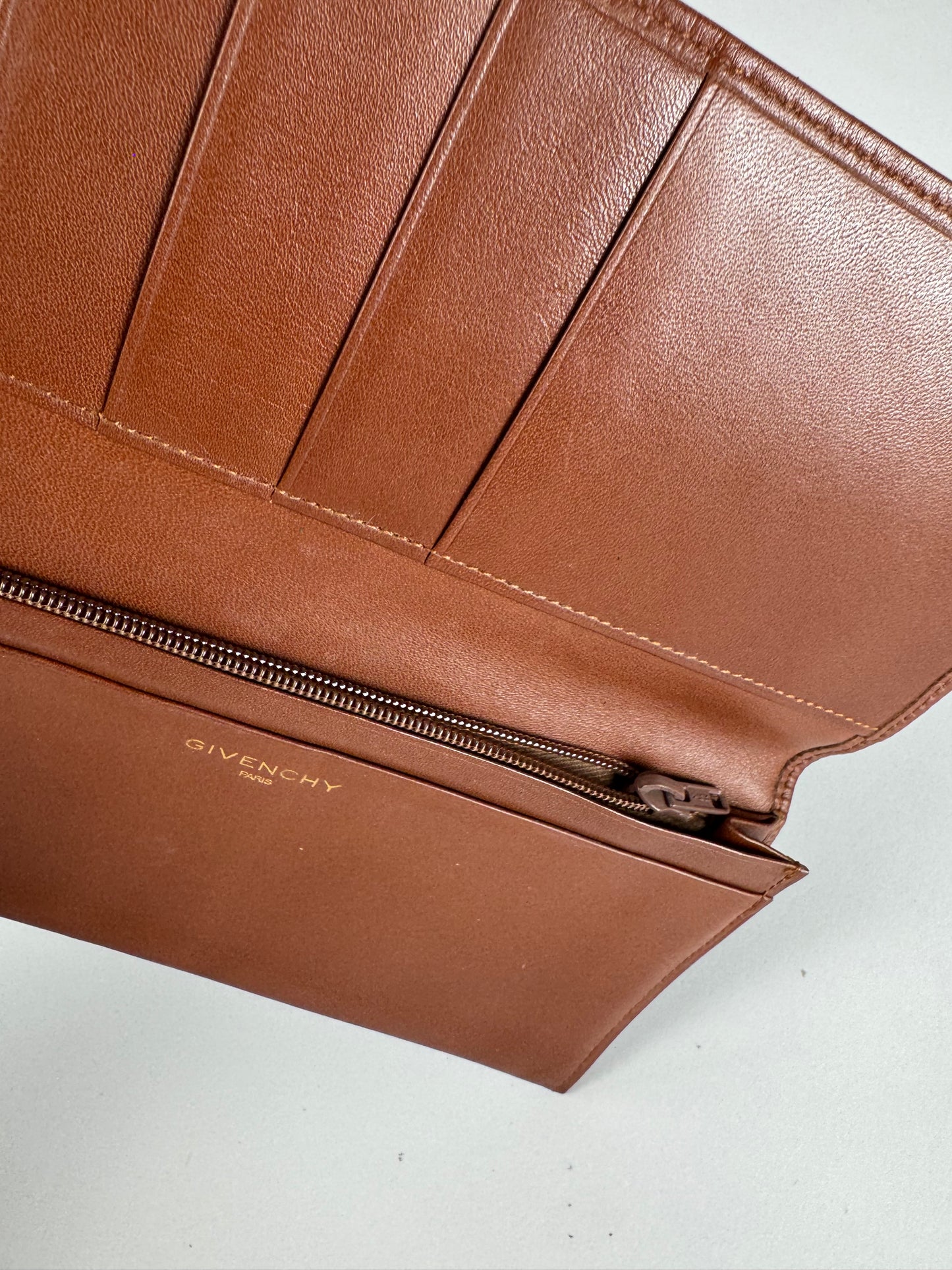 Vintage Givenchy Leather card holder / ID Holder Brown