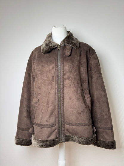 Vintage Kansai Yamamoto Leather Fur Jacket 40/L Unisex Brown