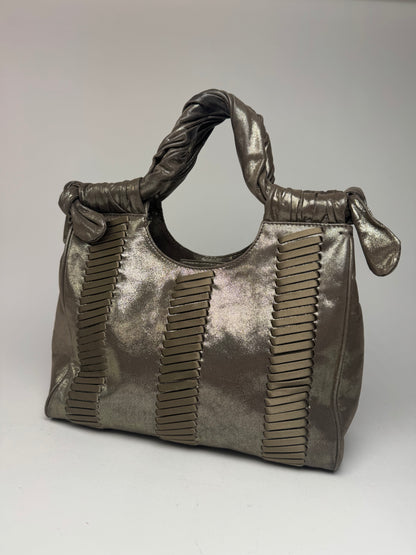 Vintage Giorgio Armani Leather Bag Silver