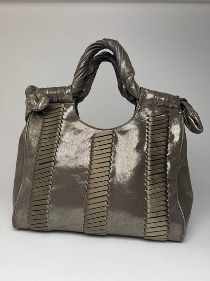 Vintage Giorgio Armani Leather Bag Silver