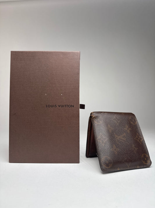 Vintage Louis Vuitton Monogram Foldable Wallet Brown