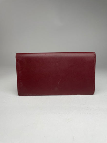 Vintage Cartier Leather ID Holder Burgundy