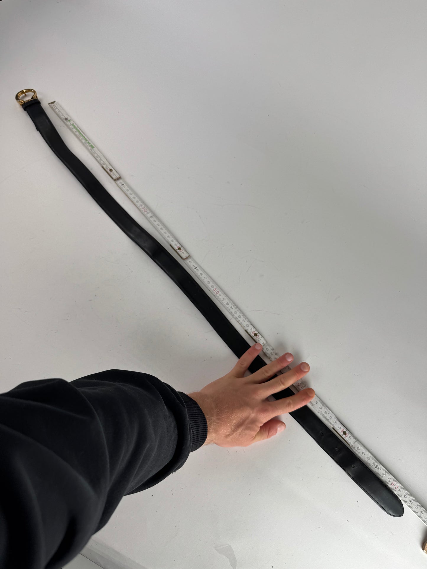 Vintage Cartier Panthere Leather Belt black