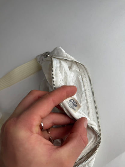 Vintage Courreges Paris Crossbody / Bum Bag Silver white