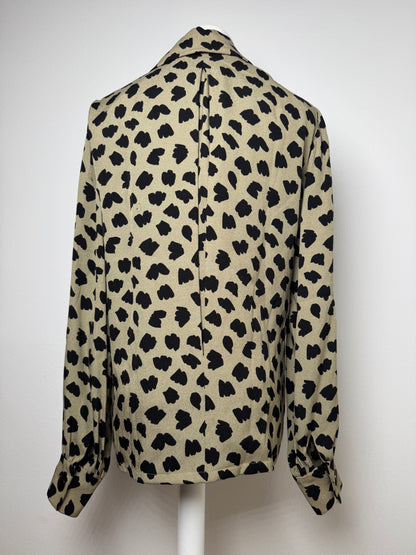 Vintage  Givenchy Leopard Silk Shirt Brown 38/M