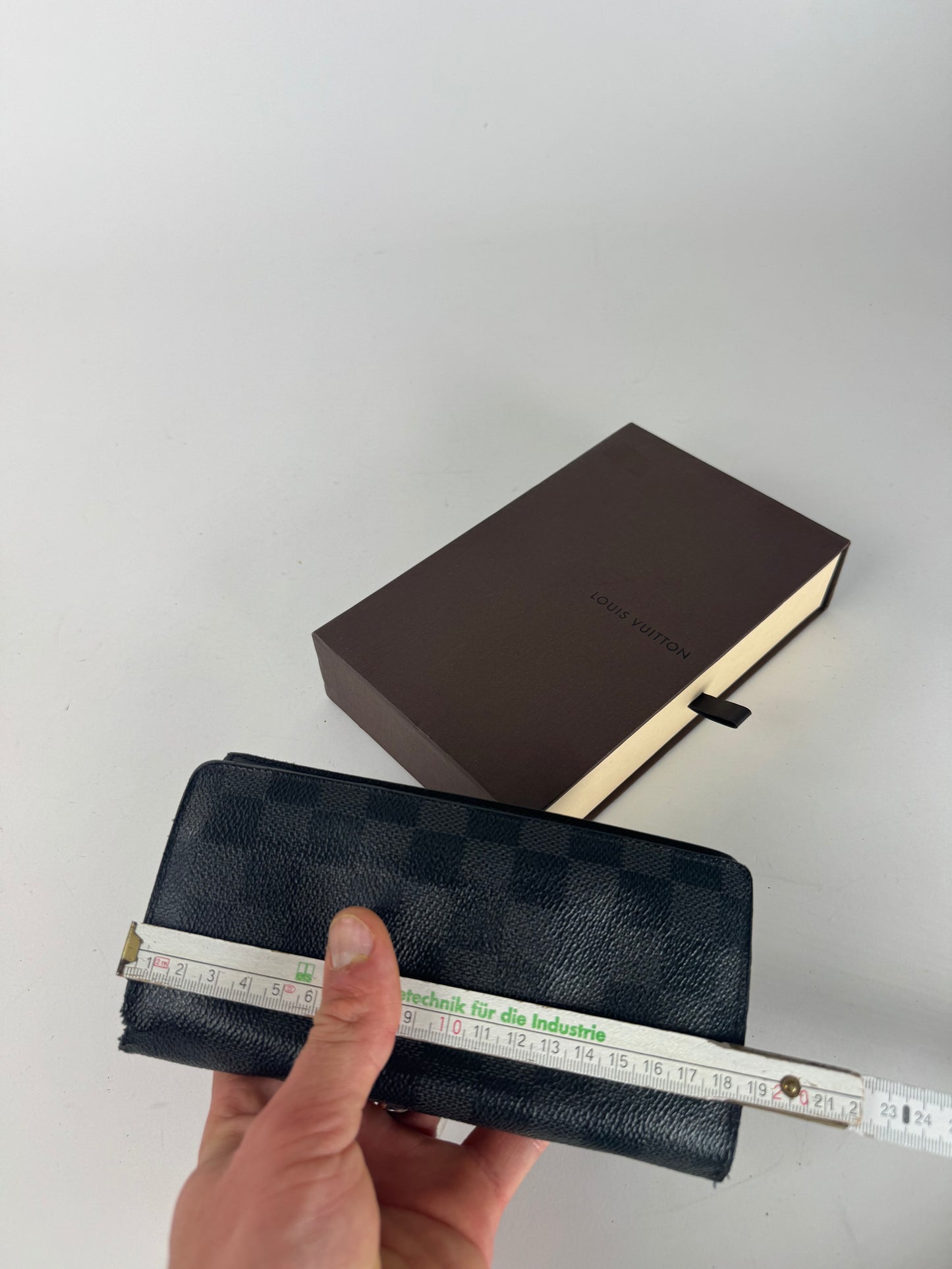 Vintage Louis Vuitton Damier Leather Card Holder / ID Holder black