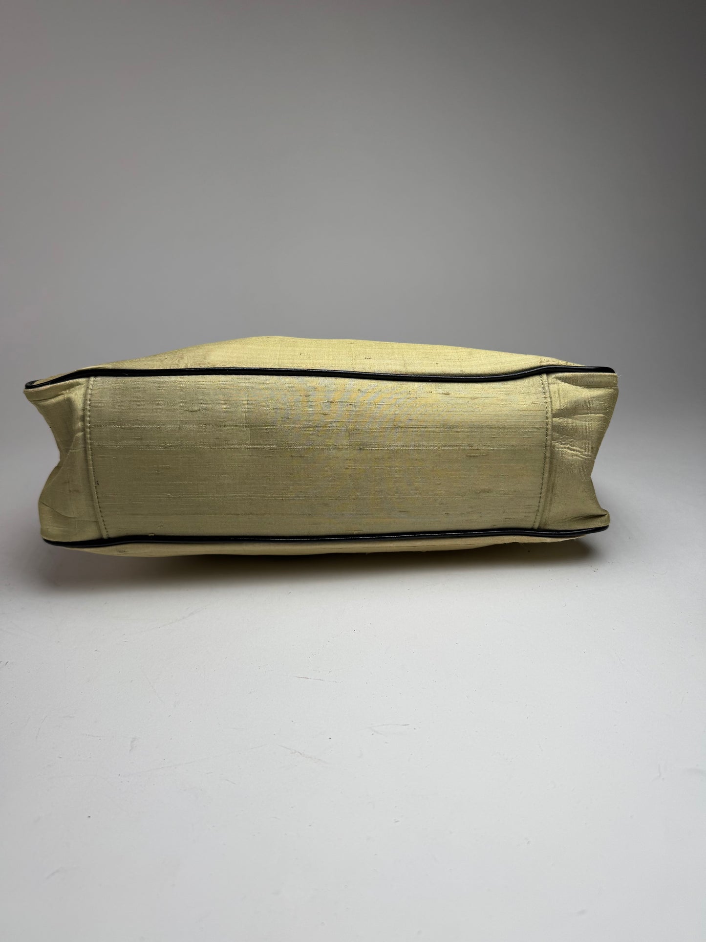 Vintage Balenciaga Linen Bag Citron Yellow Black