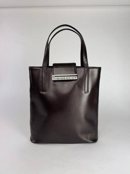 Vintage Givenchy Antigona Patent Leather Bag brown